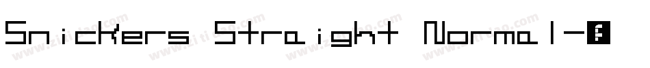 Snickers Straight Normal字体转换
